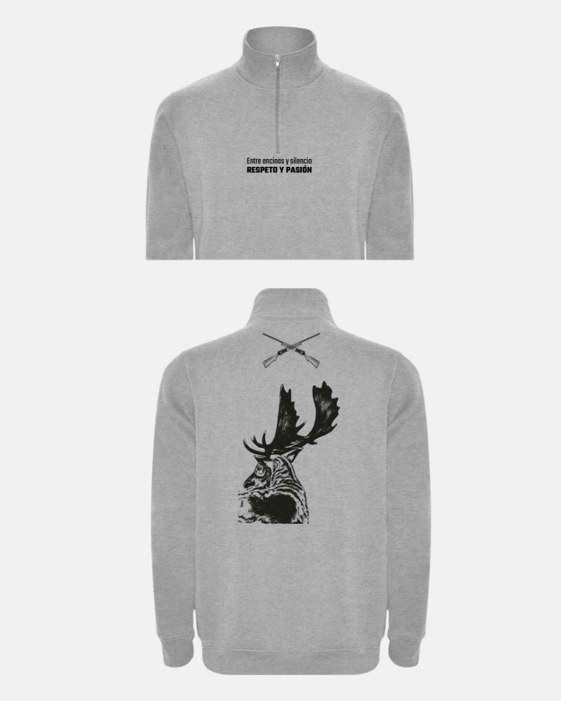 Sudadera Gris Cremallera Yola Collados