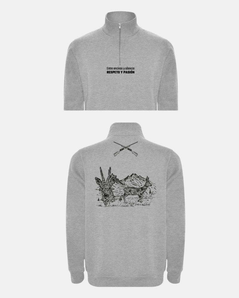 Sudadera Gris Cremallera Yola Collados