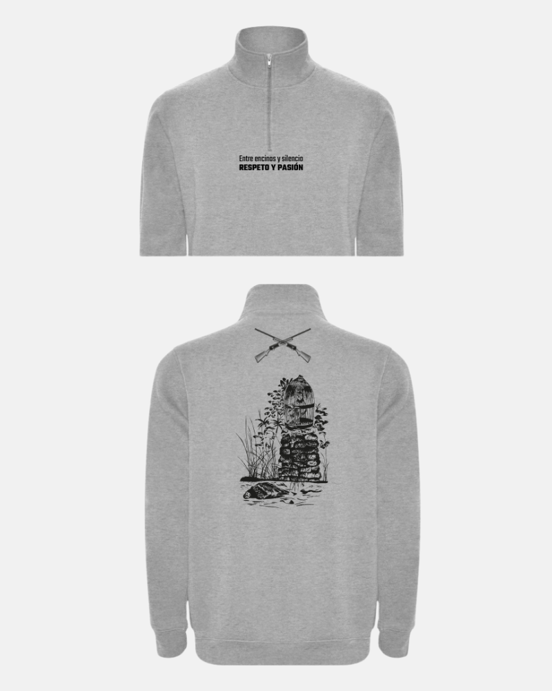 Sudadera Gris Cremallera Yola Collados