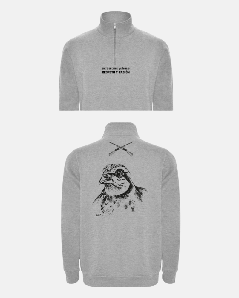 Sudadera Gris Cremallera Yola Collados