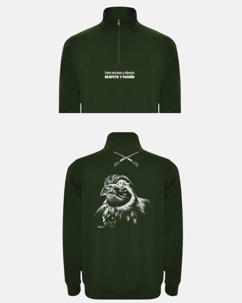 Sudadera Verde Cremallera Yola Collados