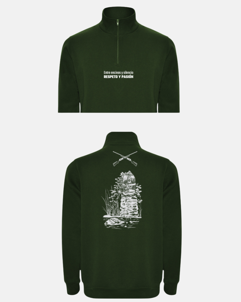 Sudadera Verde Cremallera Yola Collados