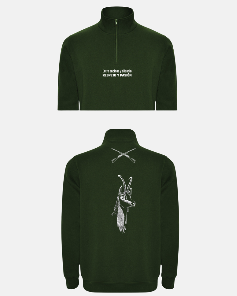 Sudadera Verde Cremallera Yola Collados