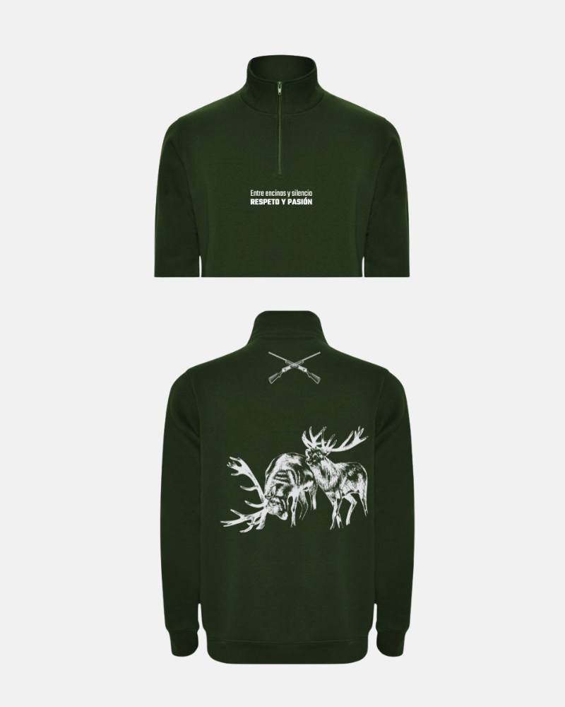 Sudadera Verde Cremallera Yola Collados