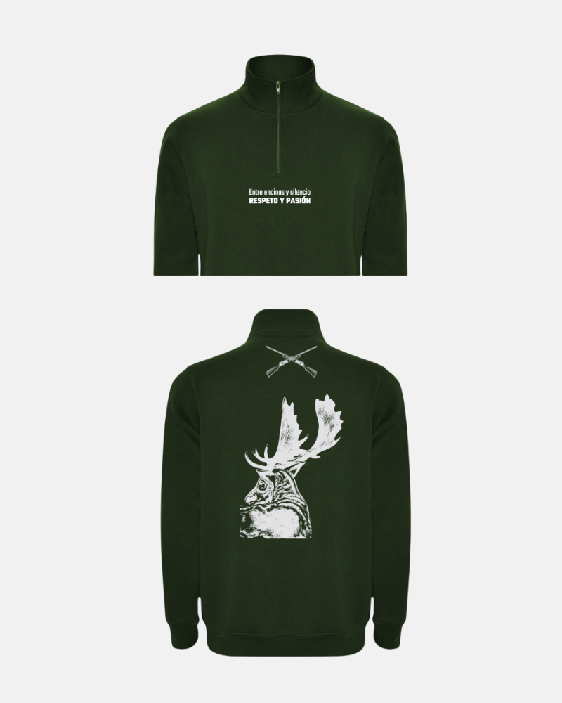 Sudadera Verde Cremallera Yola Collados