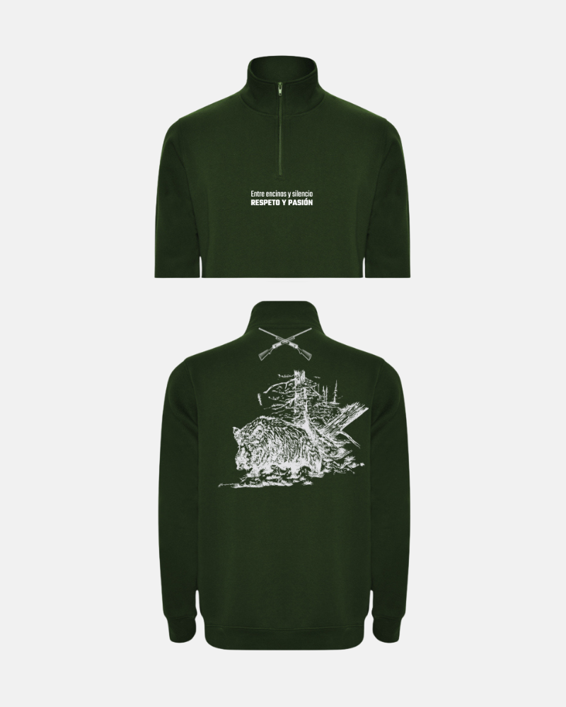 Sudadera Verde Cremallera Yola Collados