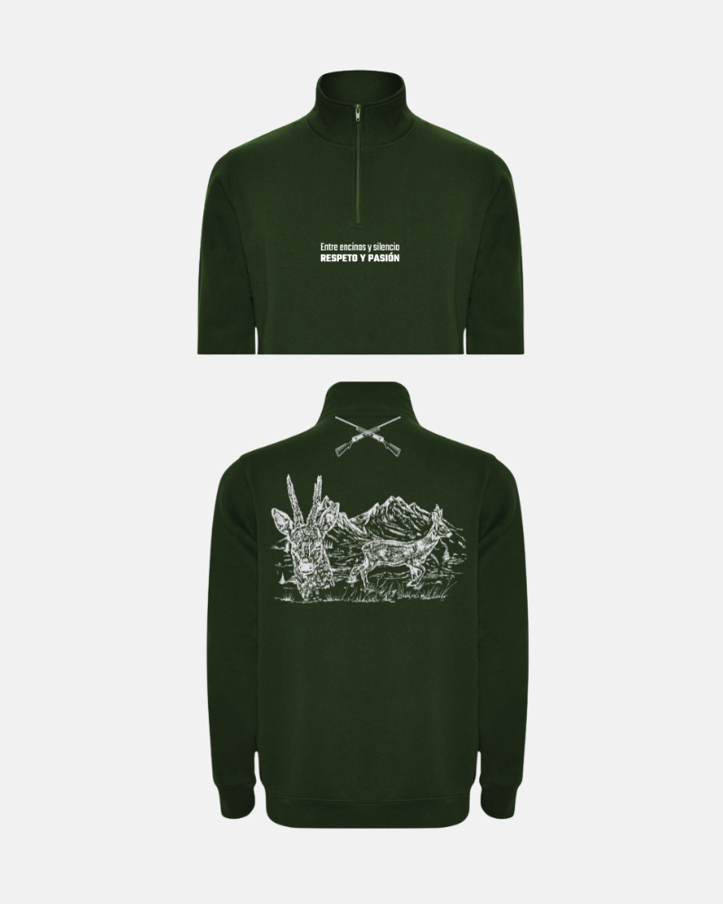 Sudadera Verde Cremallera Yola Collados