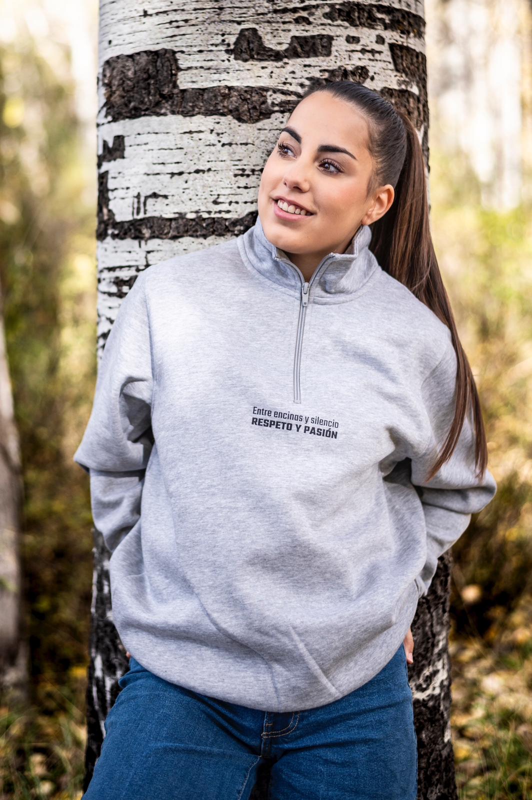 Sudadera Gris Cremallera Yola Collados