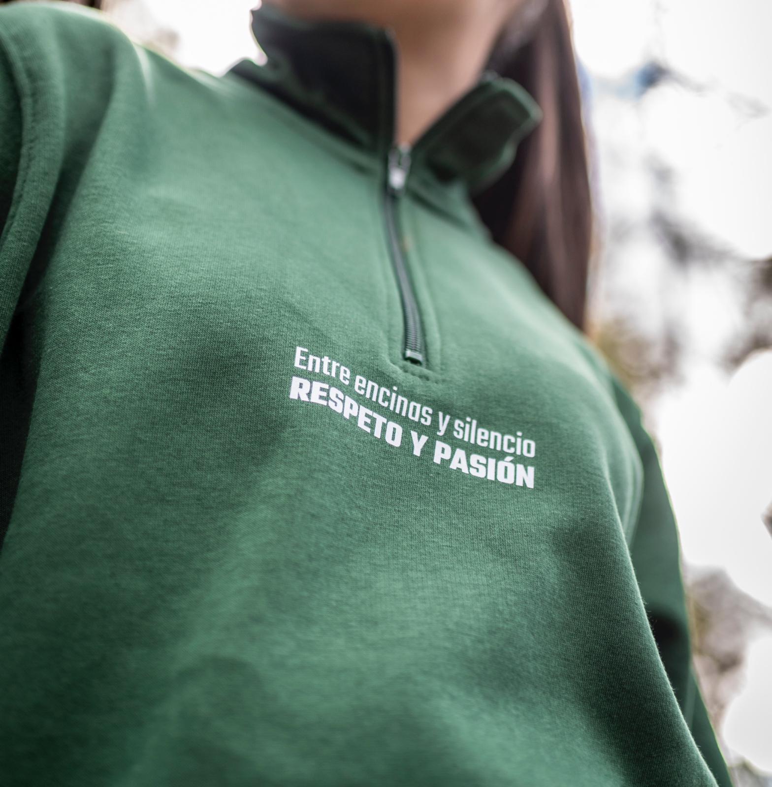 Sudadera Verde Cremallera Yola Collados