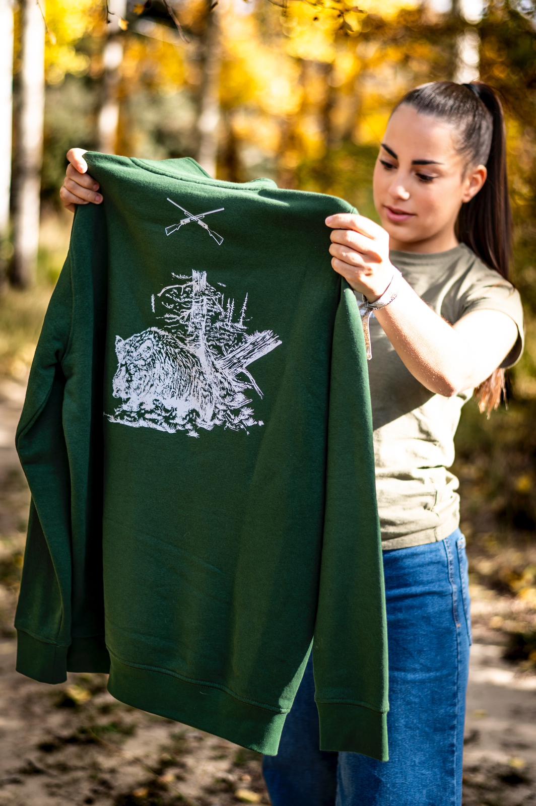 Sudadera Verde Cremallera Yola Collados