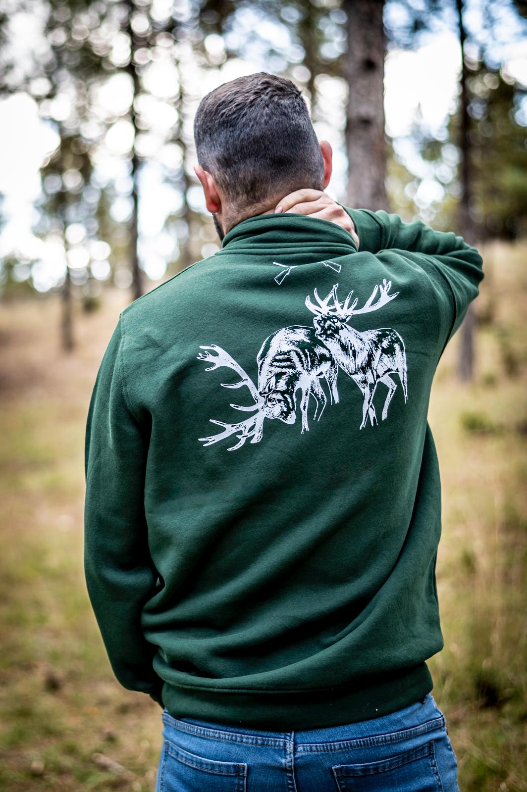 Sudadera Verde Cremallera Yola Collados