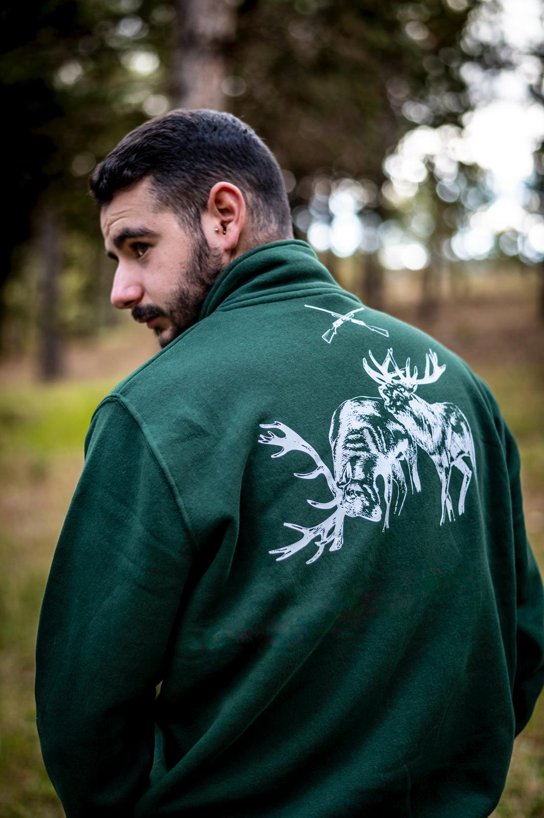 Sudadera Verde Cremallera Yola Collados