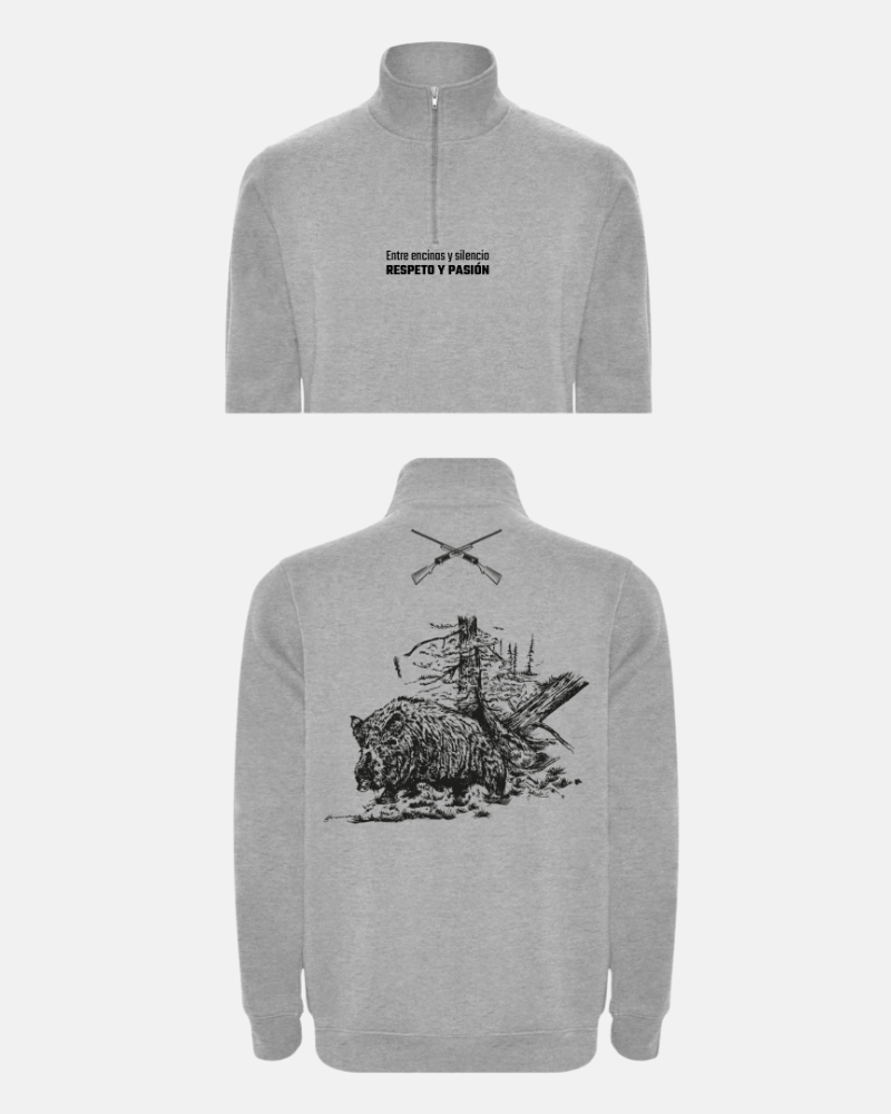 Sudadera Gris Cremallera Yola Collados