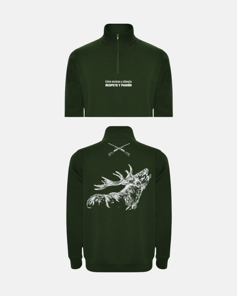 Sudadera Verde Cremallera Yola Collados