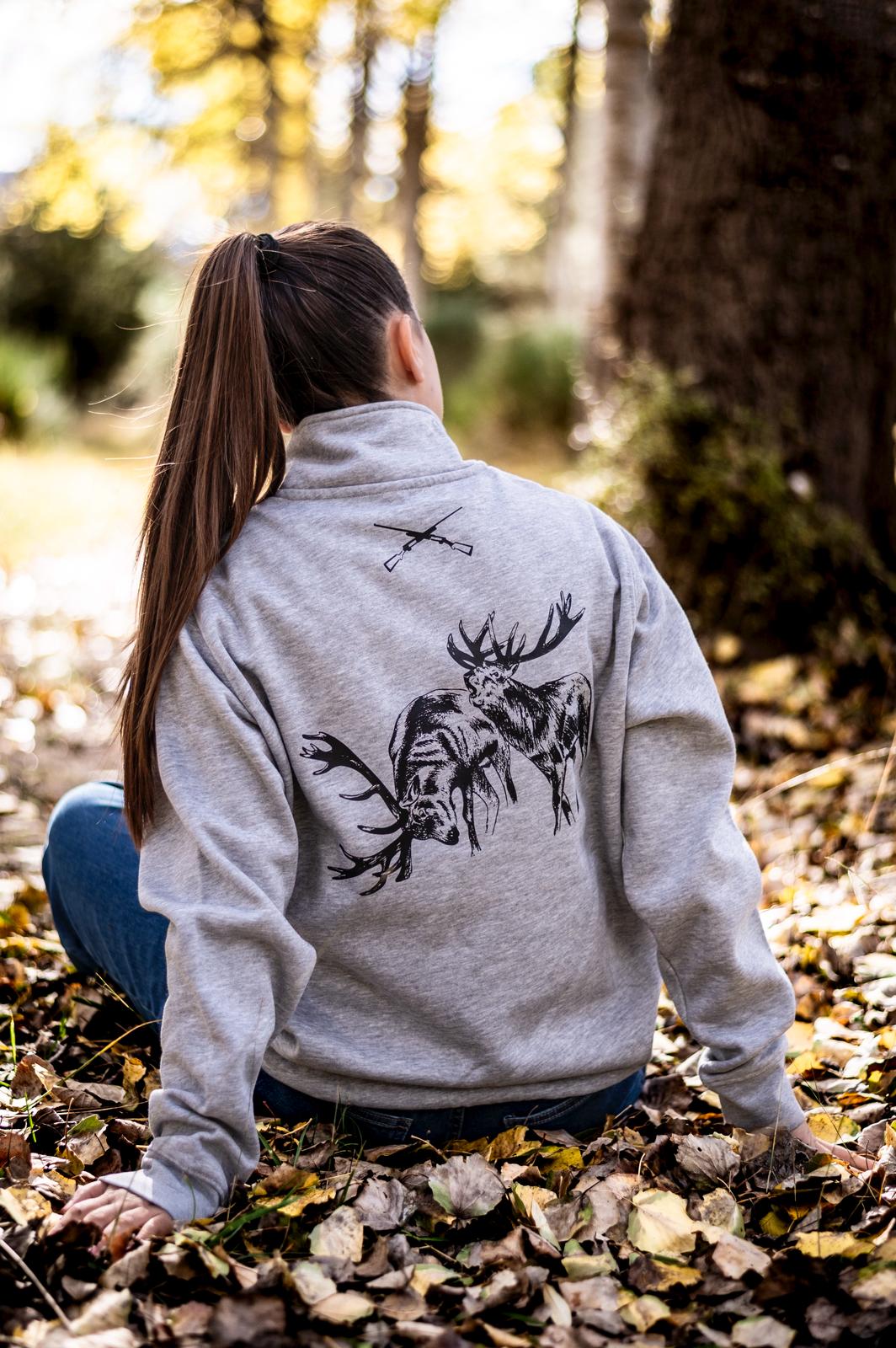 Sudadera Gris Cremallera Yola Collados