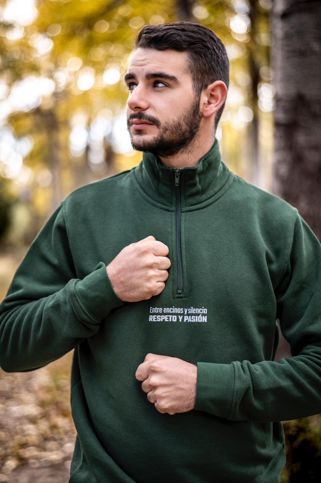 Sudadera Verde Cremallera Yola Collados